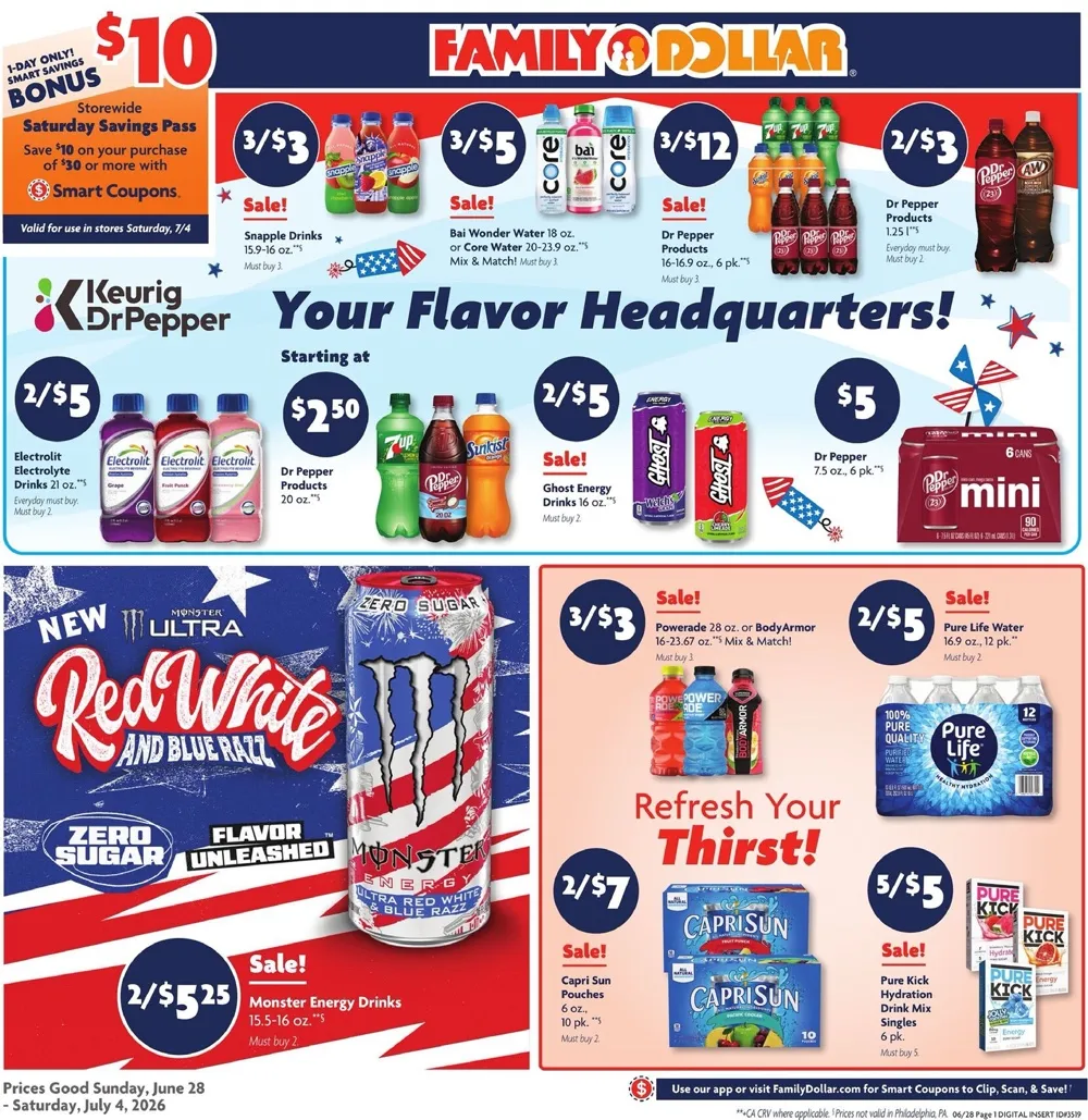 Family Dollar Weekly Ad (June 28 - July 4, 2026) Preview - Image 1 June 28 - July 4