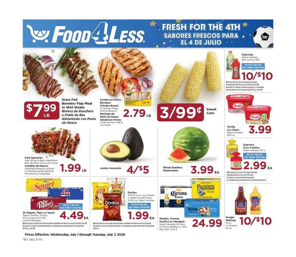 Food 4 Less Weekly Ad (July 1 - 7, 2026) Preview - Image 1 July 1 - 7