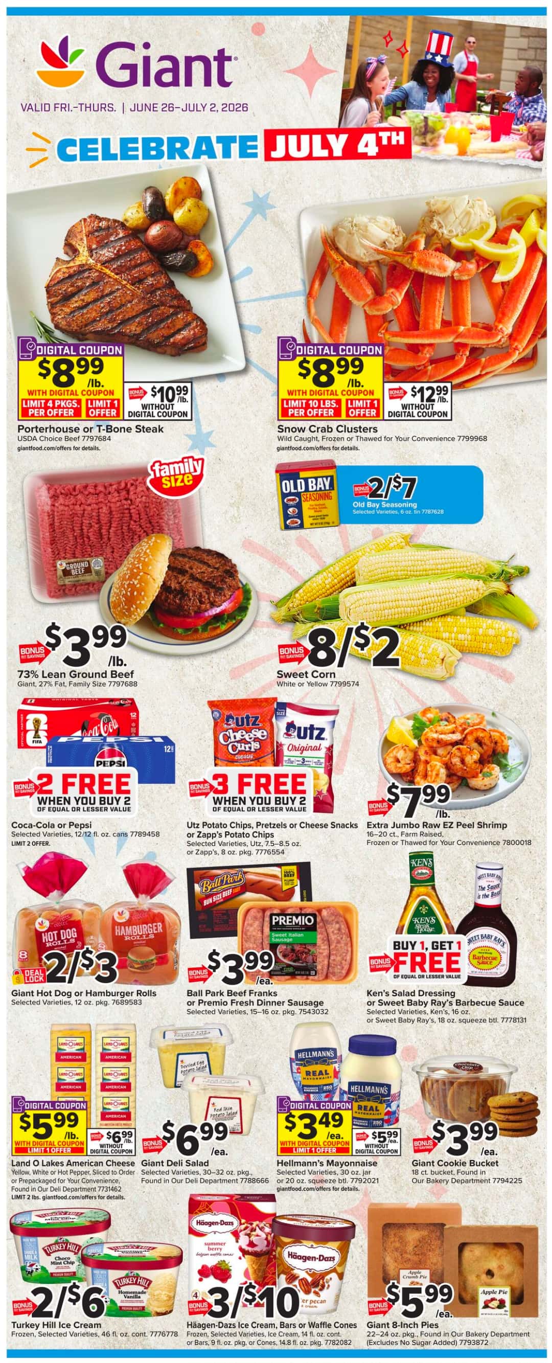 Giant Food Weekly Ad (July 3 - 9, 2026) Preview - Image 1 June 26 - July 2