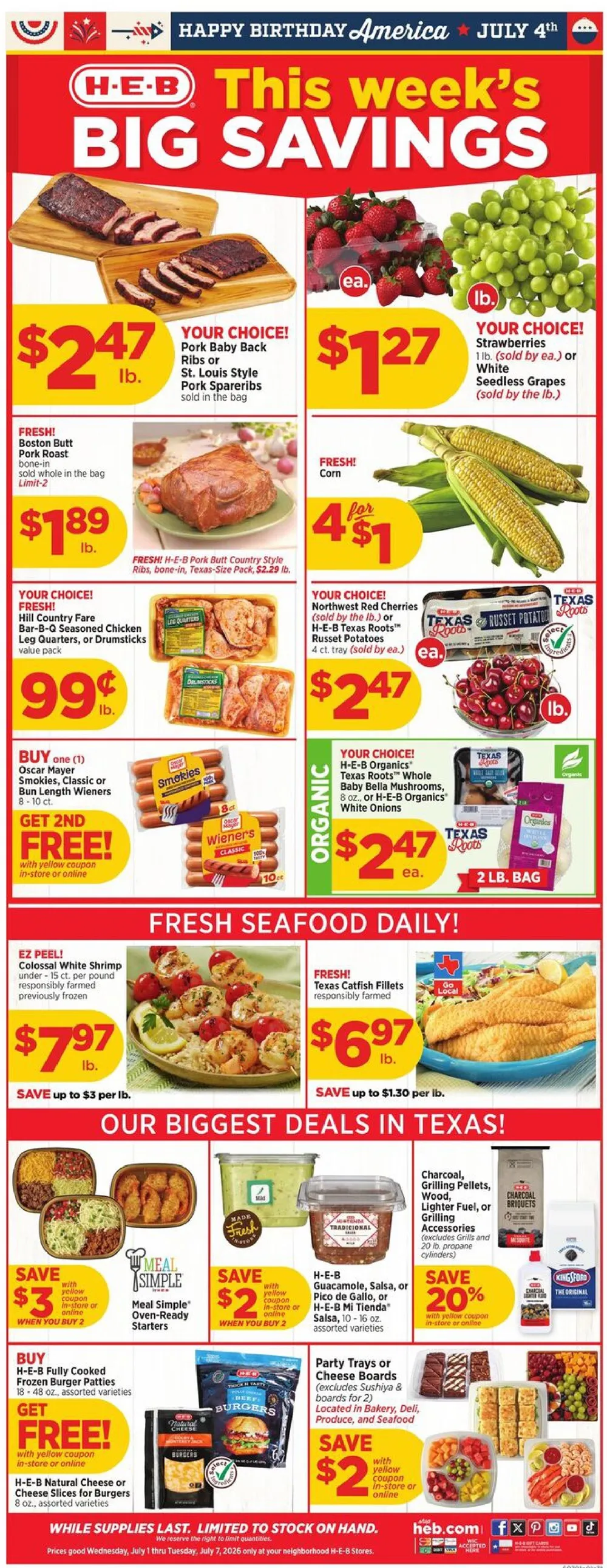 HEB Weekly Ad (July 1 – 7, 2026) Preview - Image 1 July 1 - 7