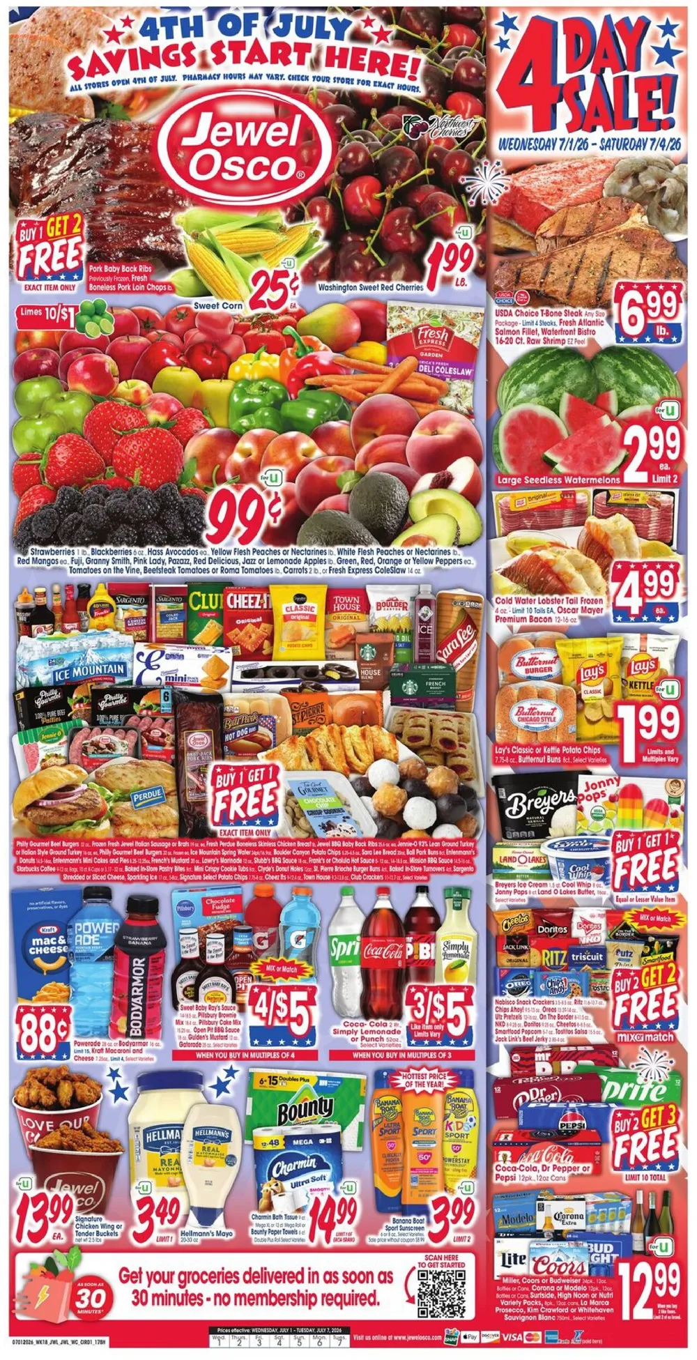 Jewel Osco Weekly Ad (July 1 - 7, 2026) Preview - Image 1 July 1 - 7