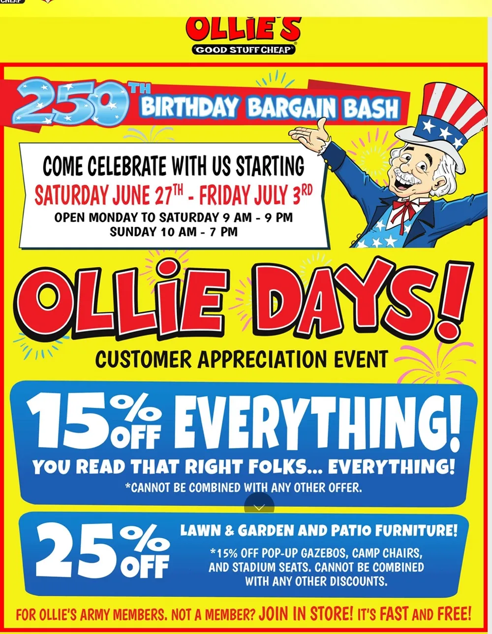 Ollie's Weekly Ad (July 1 - 7, 2026) Preview - Image 1 July 1 - 7