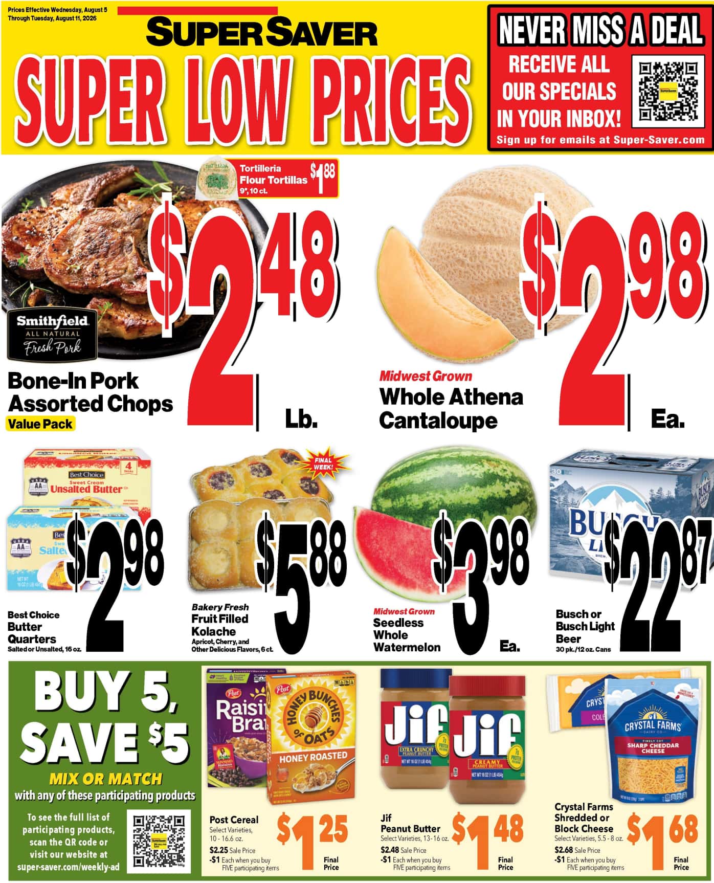 Super Saver Weekly Ad (August 5 – 11, 2026) Preview - Image 1 August 5 - 11