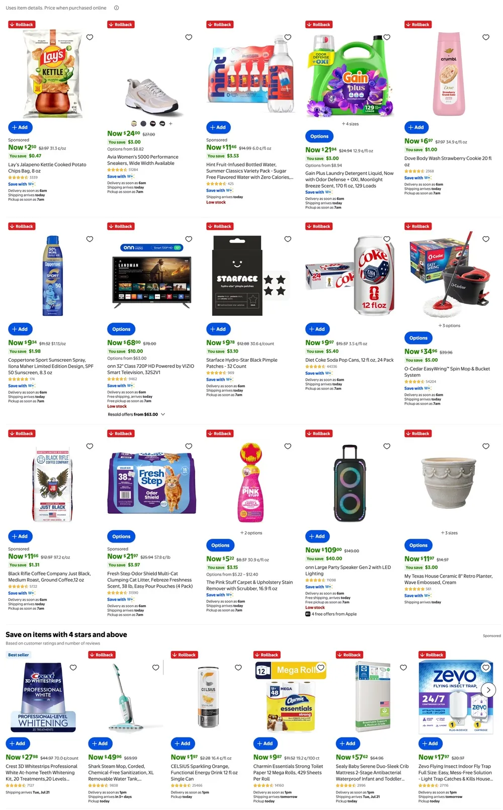 Rollbacks & Extra Savings