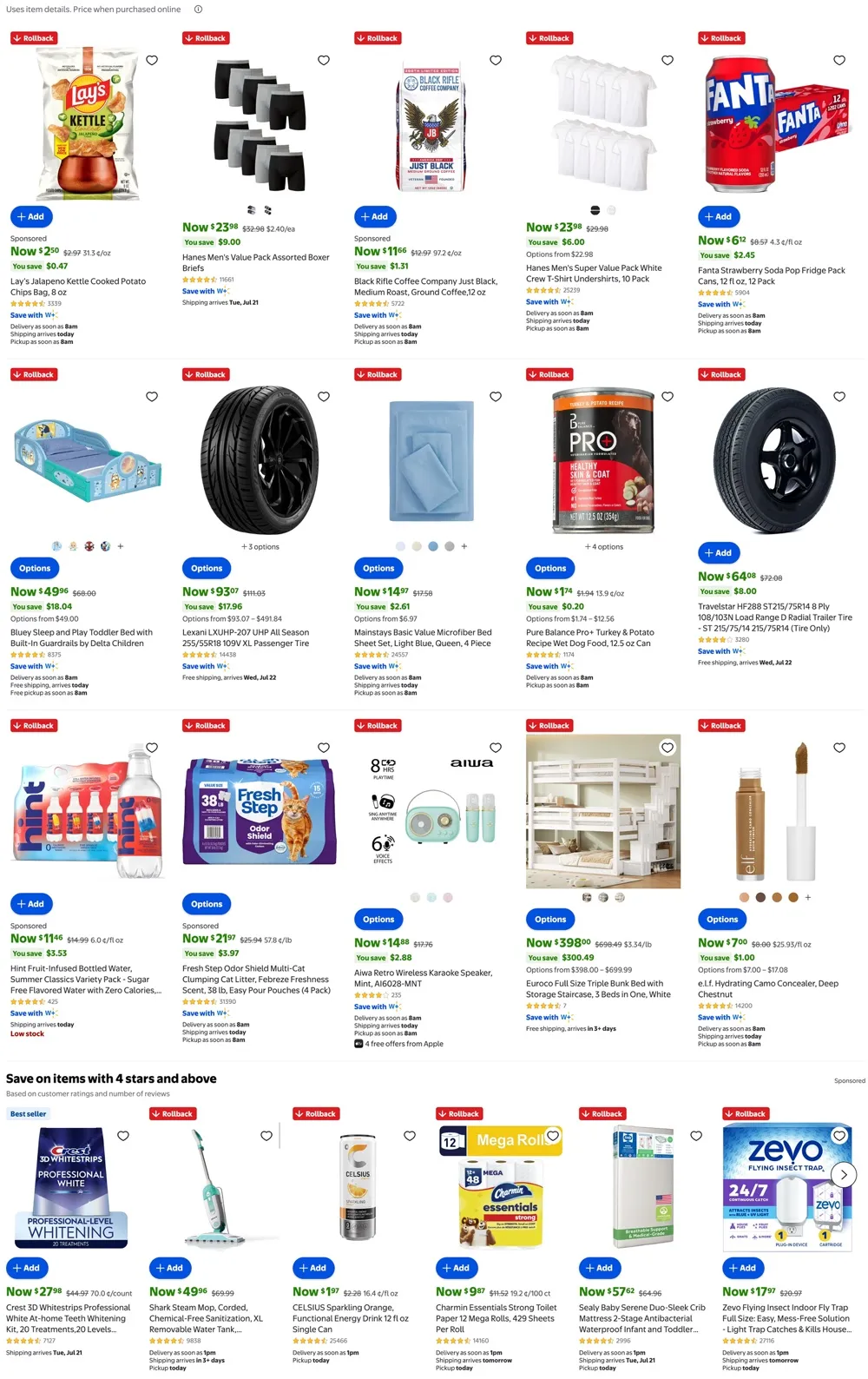 Rollbacks & Extra Savings