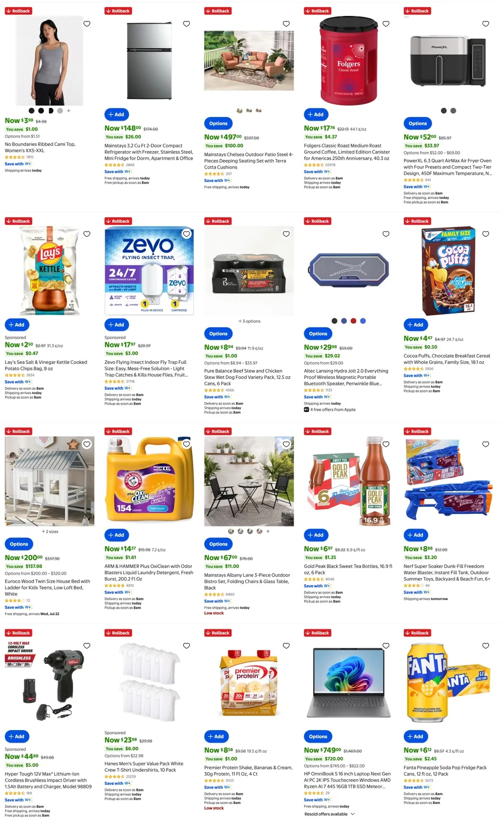 Rollbacks & Extra Savings