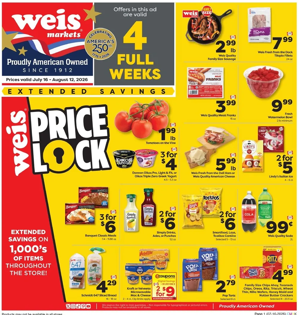 July 16 - August 12 Ad Specials