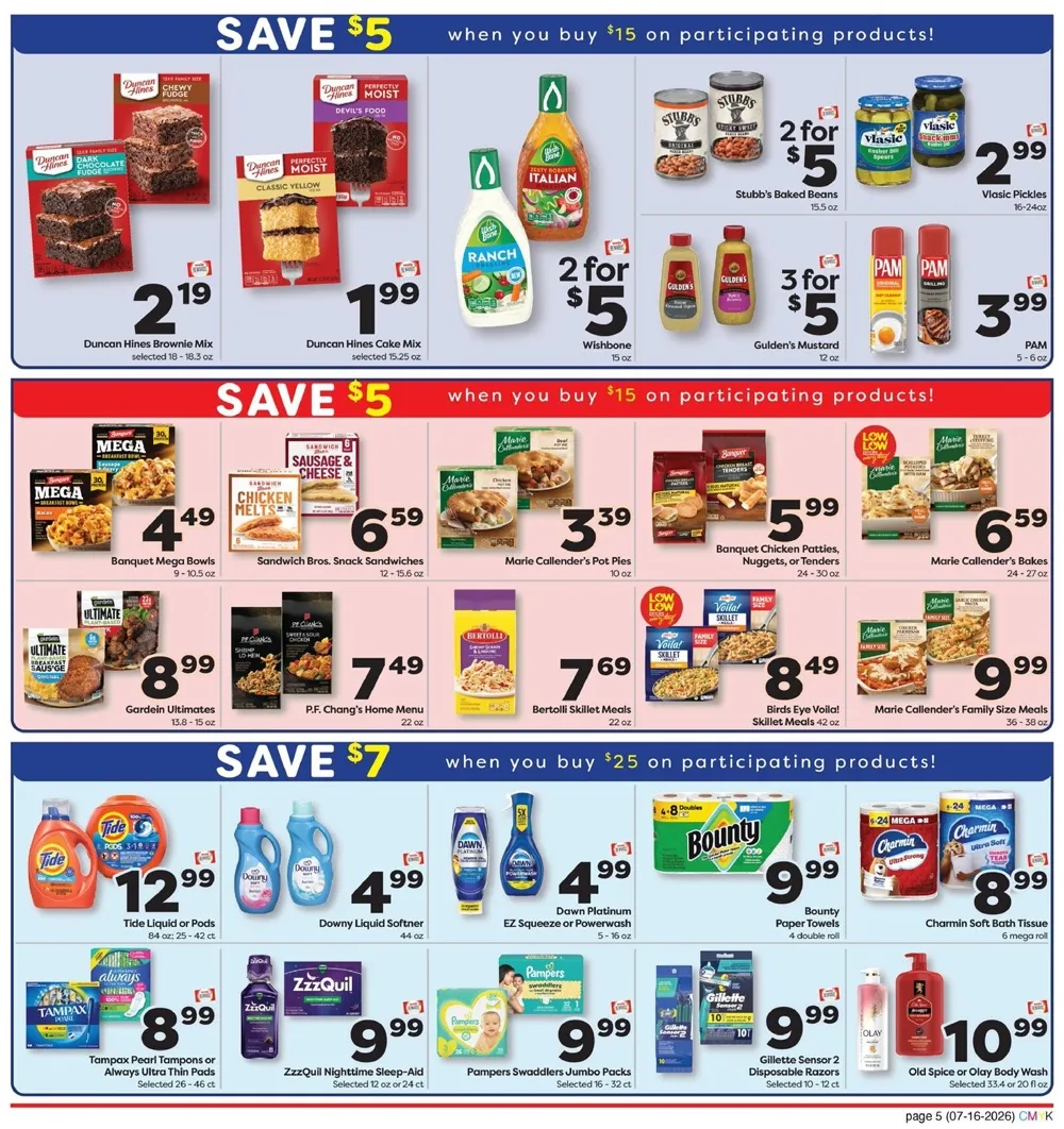 July 16 - August 12 Ad Specials