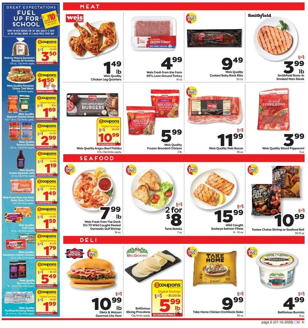 Weis Markets Weekly Ad (July 30 – August 12, 2026) Preview - Image 1 July 16 - August 12 Ad Specials