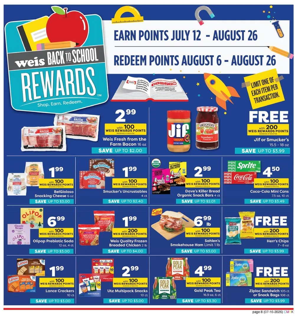 Weis Markets Weekly Ad (July 30 – August 12, 2026) Preview - Image 3 July 16 - August 12 Ad Specials
