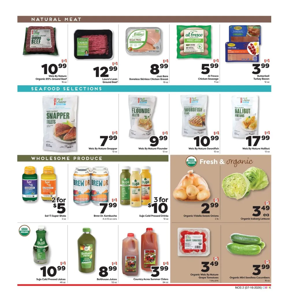 July 16 - August 12 Natural & Organic