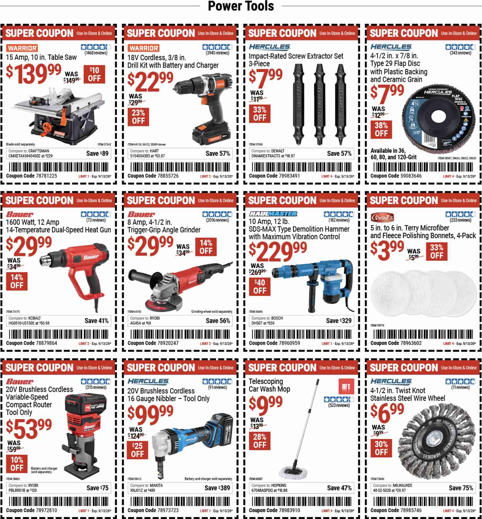 Harbor Freight Weekly Ad (September 1 - 14, 2026) Preview - Image 9 Harbor Freight Weekly Ad (September 1 - 14, 2026) Preview - Page