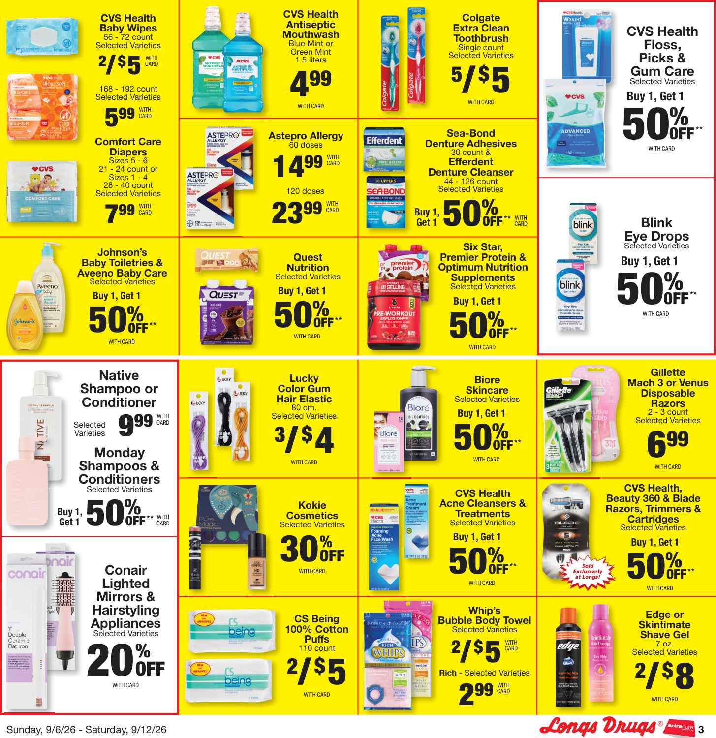 Longs Weekly Ad (September 13 - 19, 2026) Preview - Page