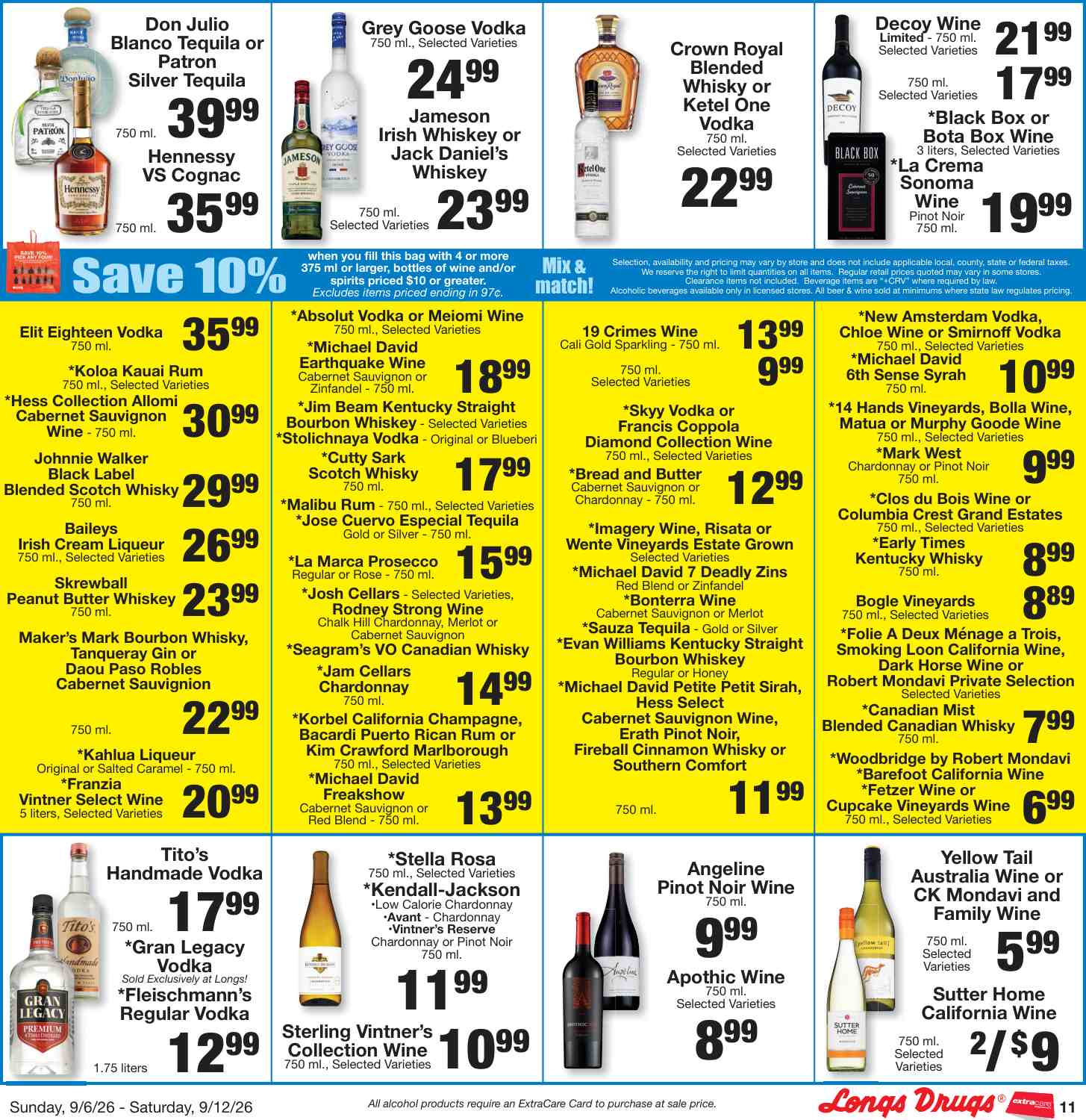 Longs Weekly Ad (September 13 - 19, 2026) Preview - Page