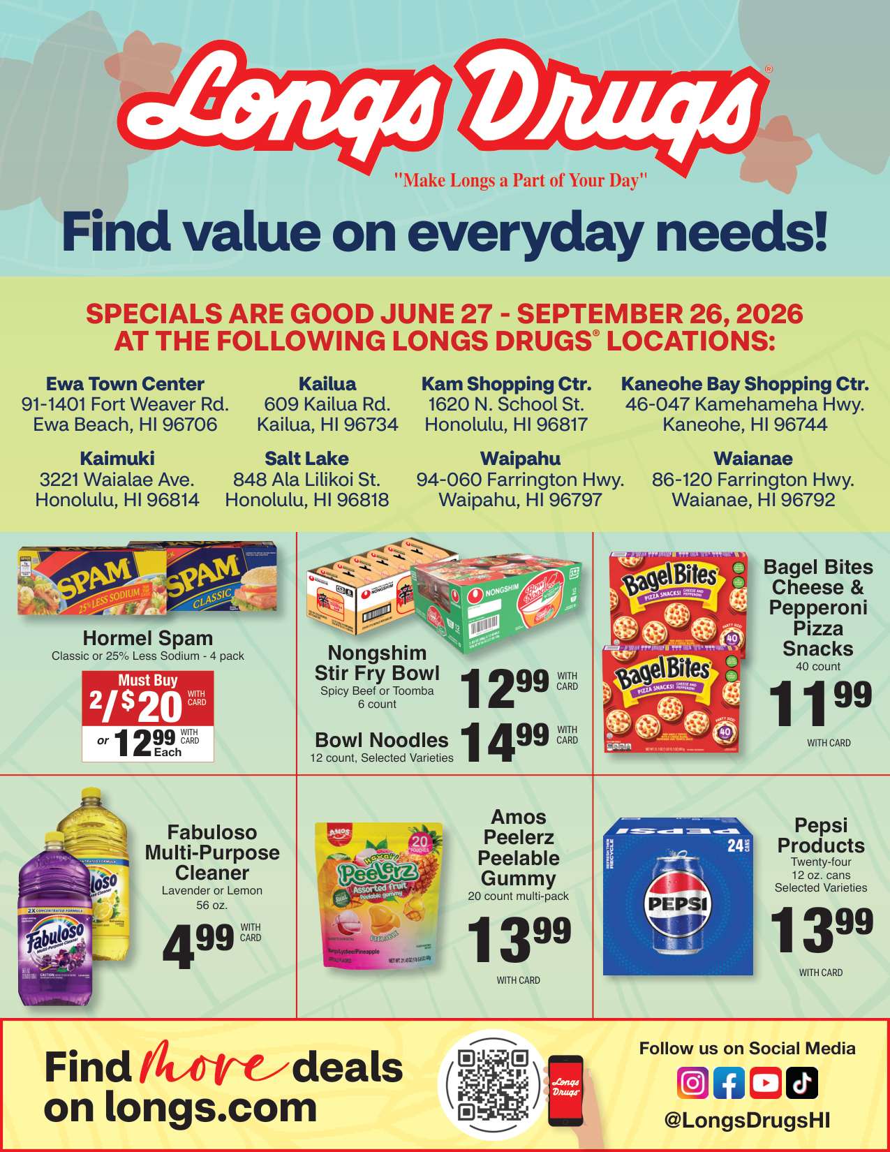 Longs Weekly Ad (September 13 - 19, 2026) Preview - Page