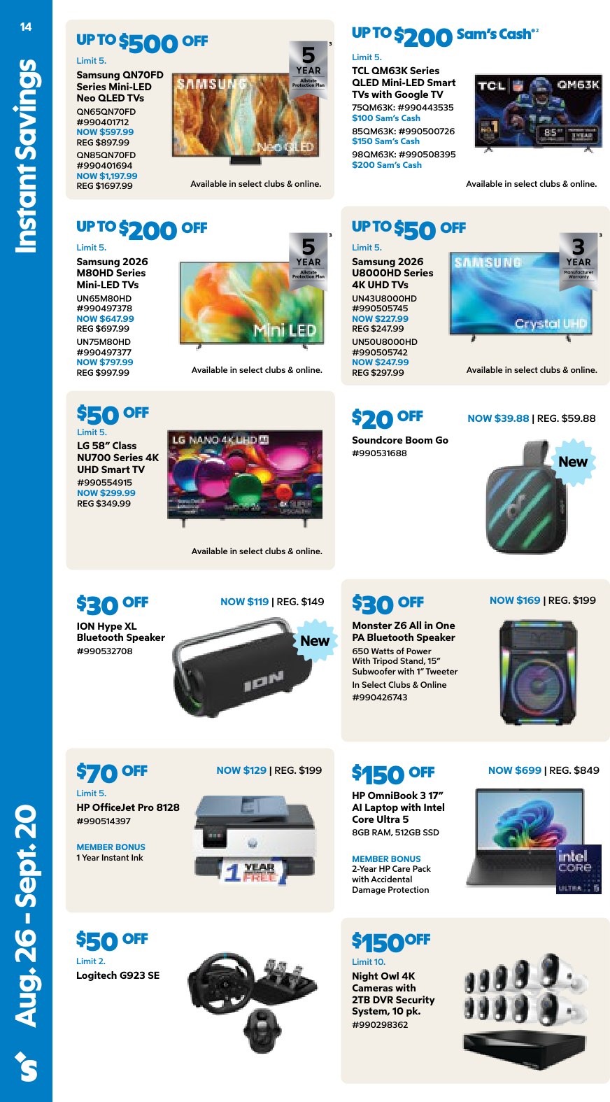 Sam’s Club Ad (August 26 - September 20, 2026) Preview - Image 14 Sam’s Club Ad (August 26 - September 20, 2026) Preview - Page