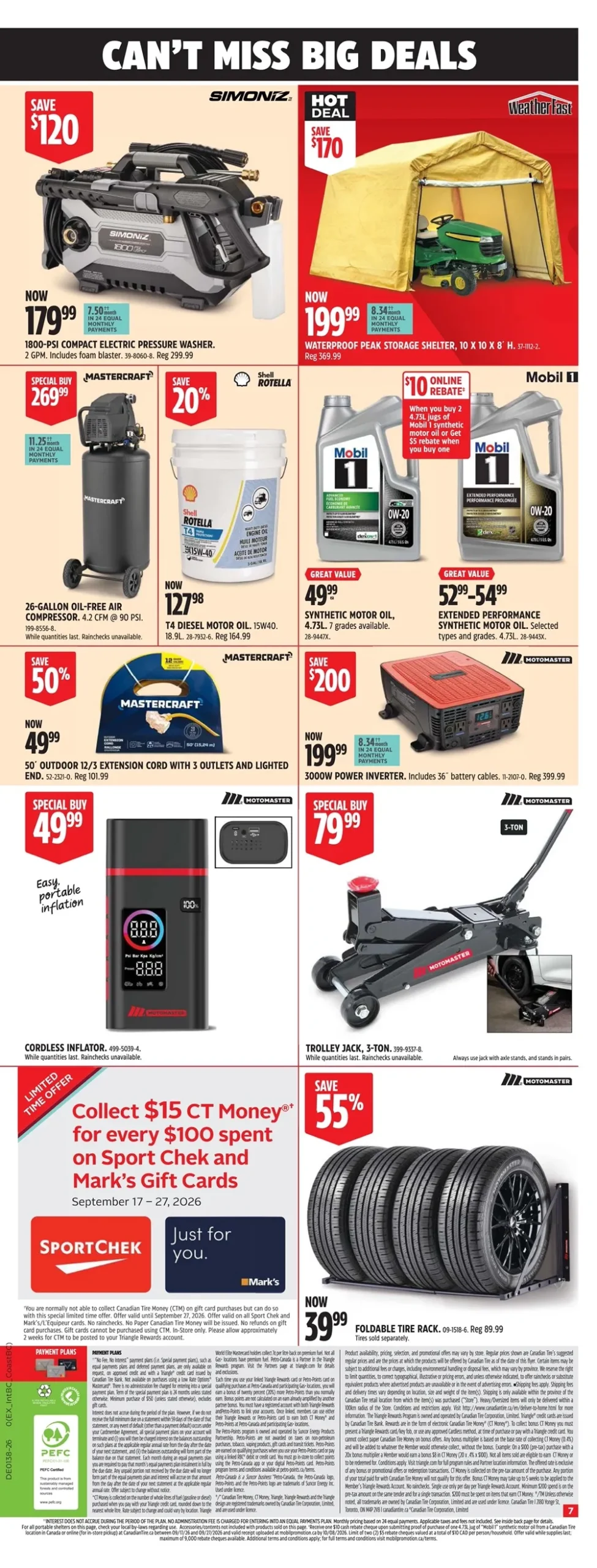 Canadian Tire Flyer (September 17 - 23, 2026) Preview - Page