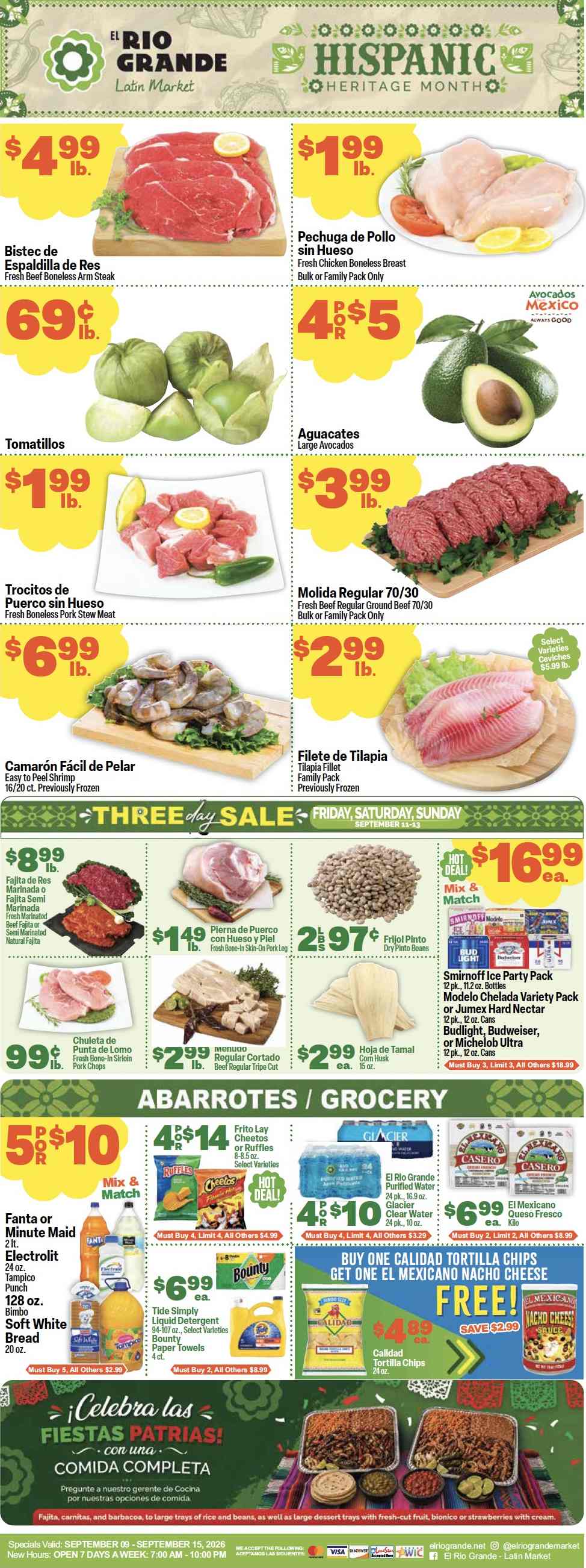 El Rio Grande Weekly Ad (September 9 - 15, 2026) Preview - Image 1 El Rio Grande Weekly Ad (September 9 - 15, 2026) Preview - Page