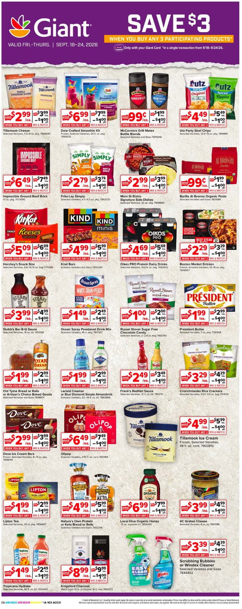Giant Food Weekly Ad (September 18 – 24, 2026) Preview - Page
