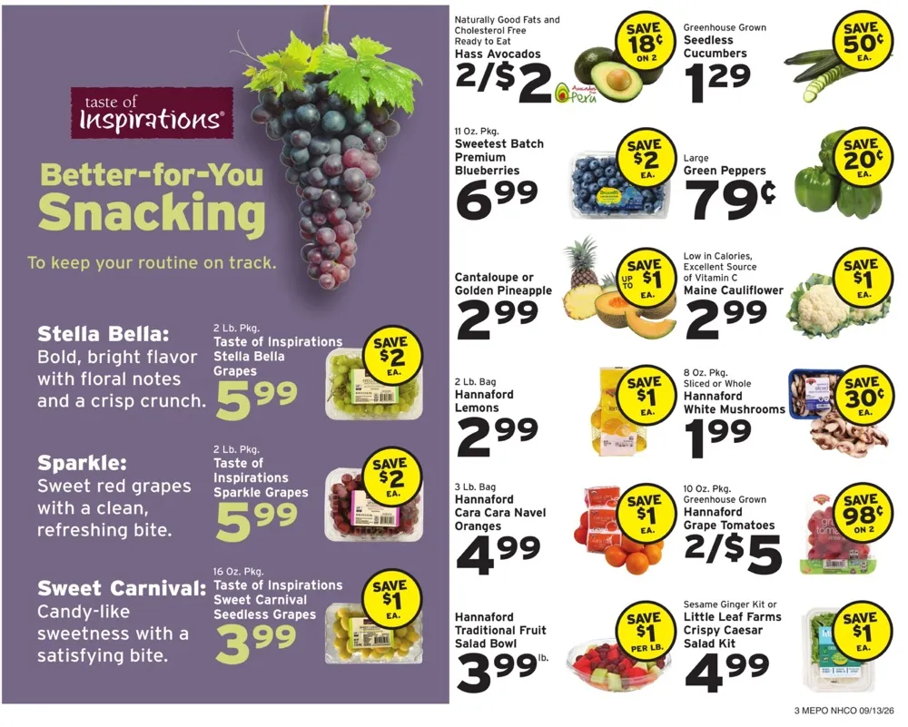 Hannaford Weekly Ad (September 13 - 19, 2026) Preview - Page