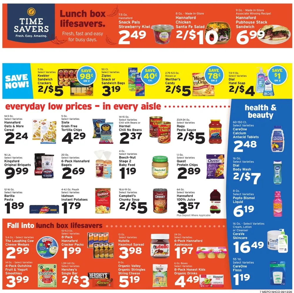 Hannaford Weekly Ad (September 13 - 19, 2026) Preview - Page