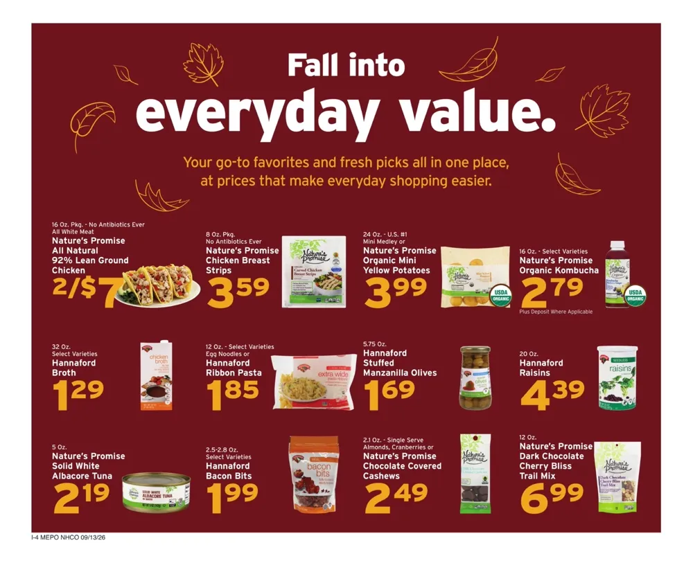 Hannaford Weekly Ad (September 13 - 19, 2026) Preview - Page