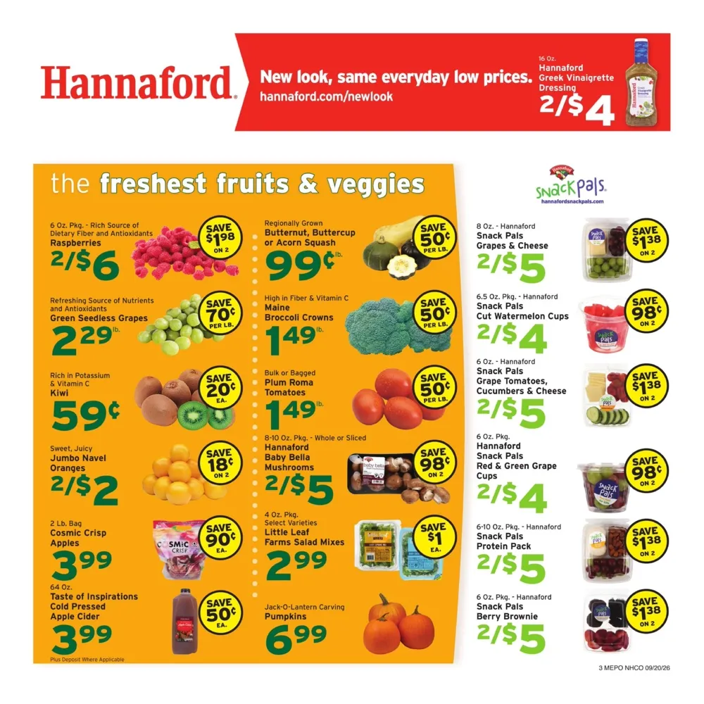 Hannaford Weekly Ad (September 20 - 26, 2026) Preview - Page
