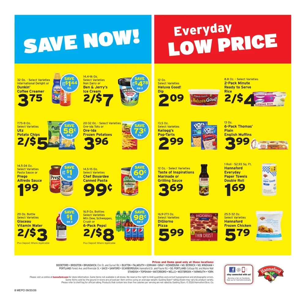 Hannaford Weekly Ad (September 20 - 26, 2026) Preview - Page