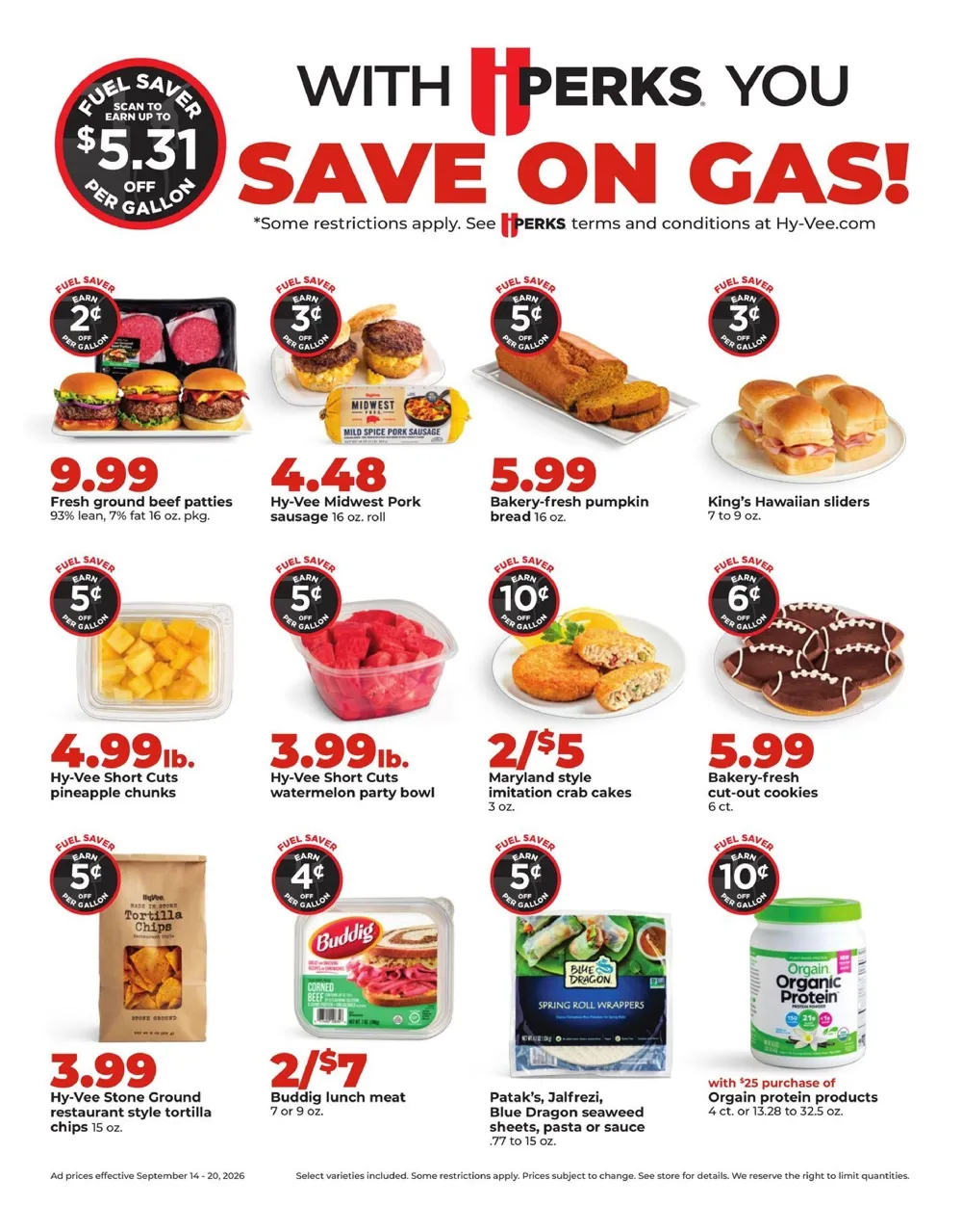 Hy Vee Weekly Ad (September 14 - 20, 2026) Preview - Page