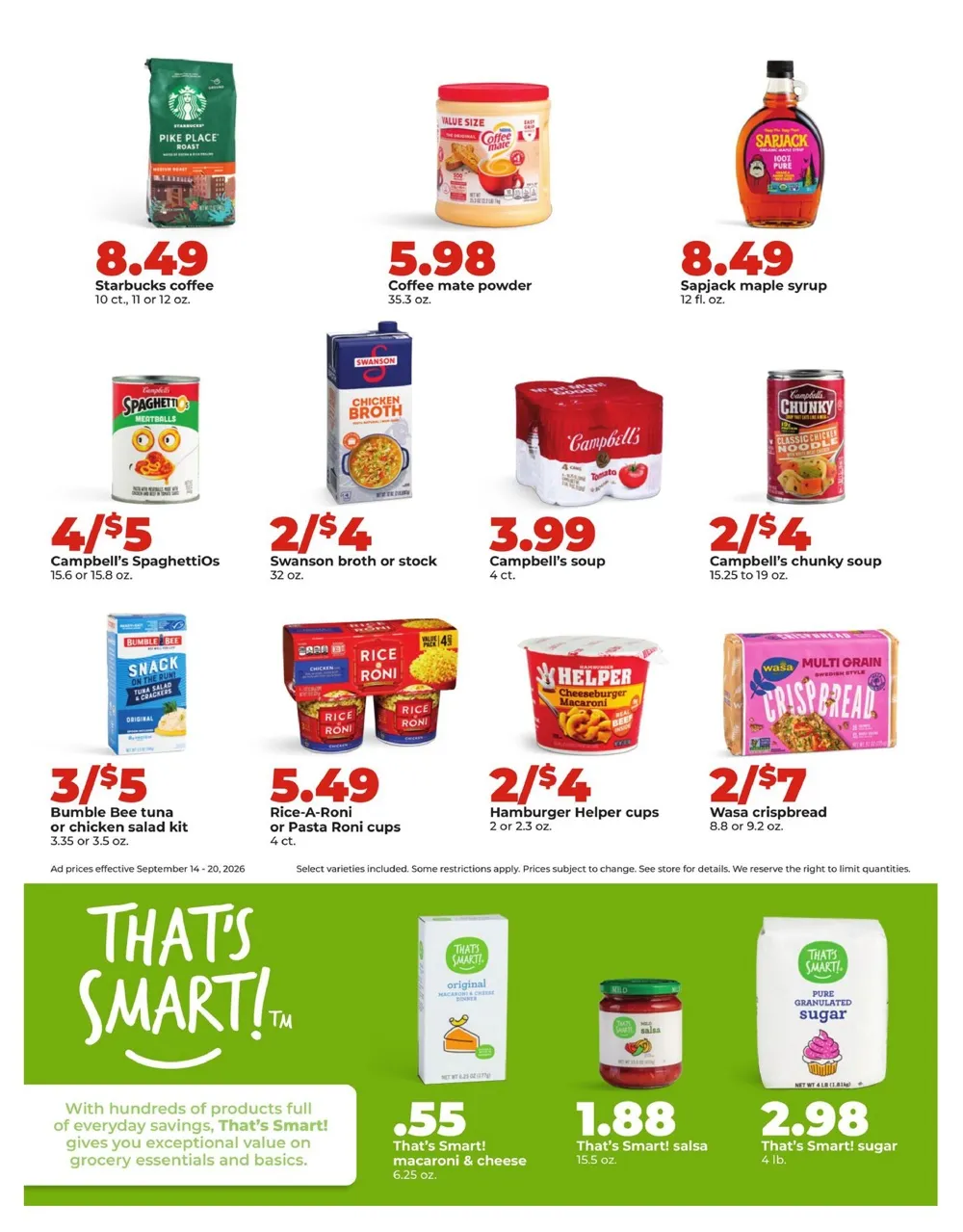 Hy Vee Weekly Ad (September 14 - 20, 2026) Preview - Page