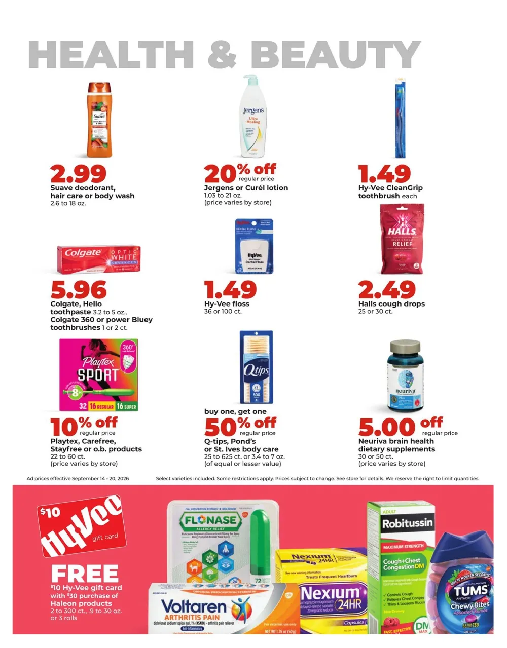 Hy Vee Weekly Ad (September 14 - 20, 2026) Preview - Page