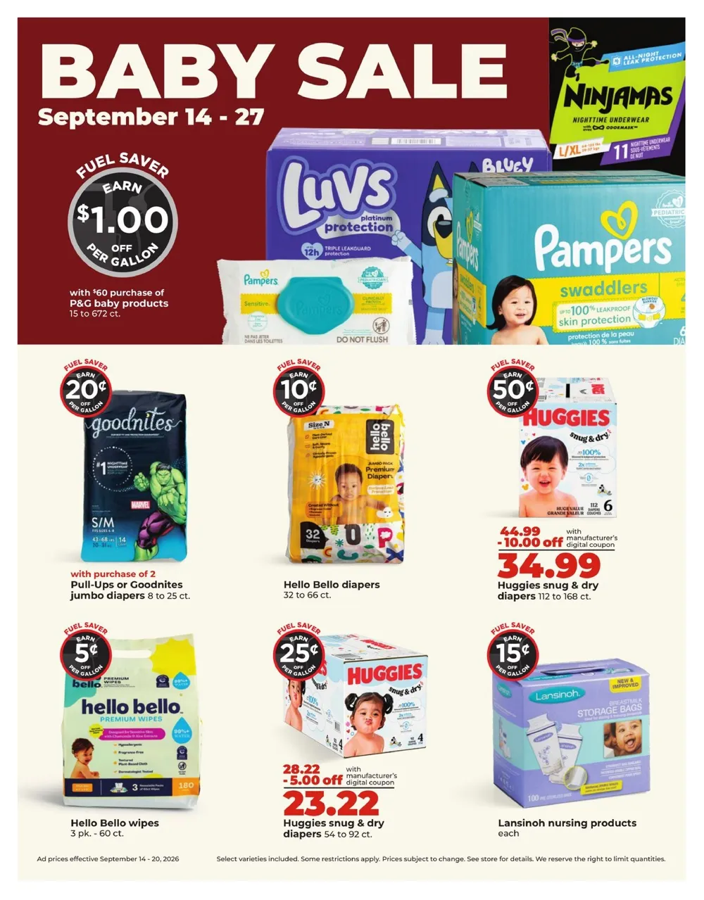 Hy Vee Weekly Ad (September 14 - 20, 2026) Preview - Page