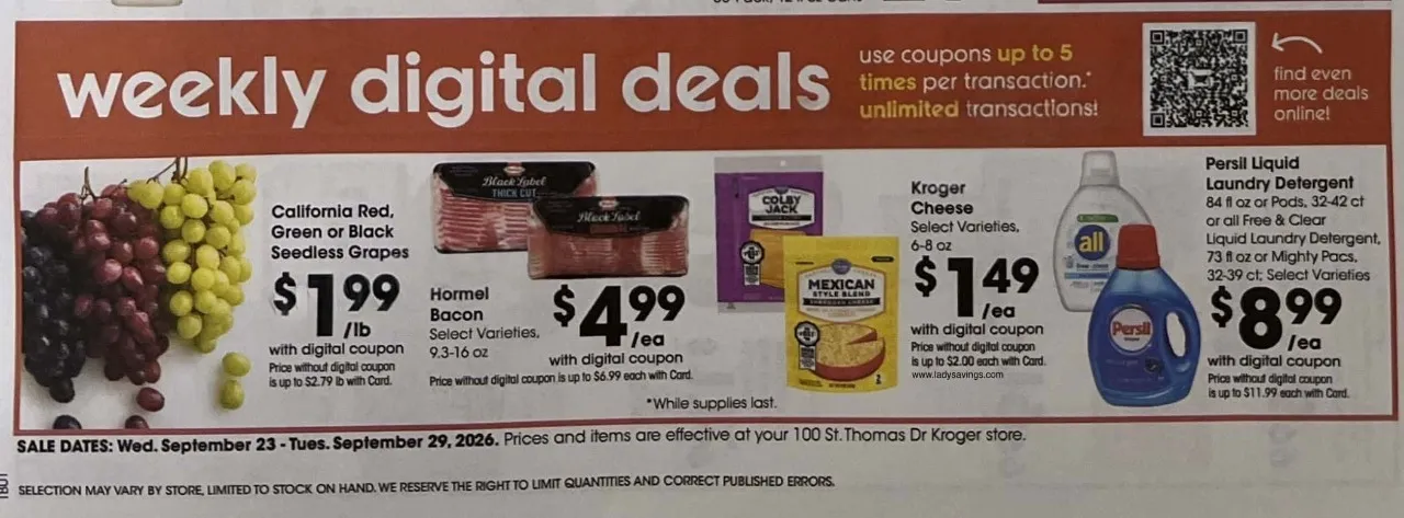 Kroger Weekly Ad (September 23 - 29, 2026) Preview - Page