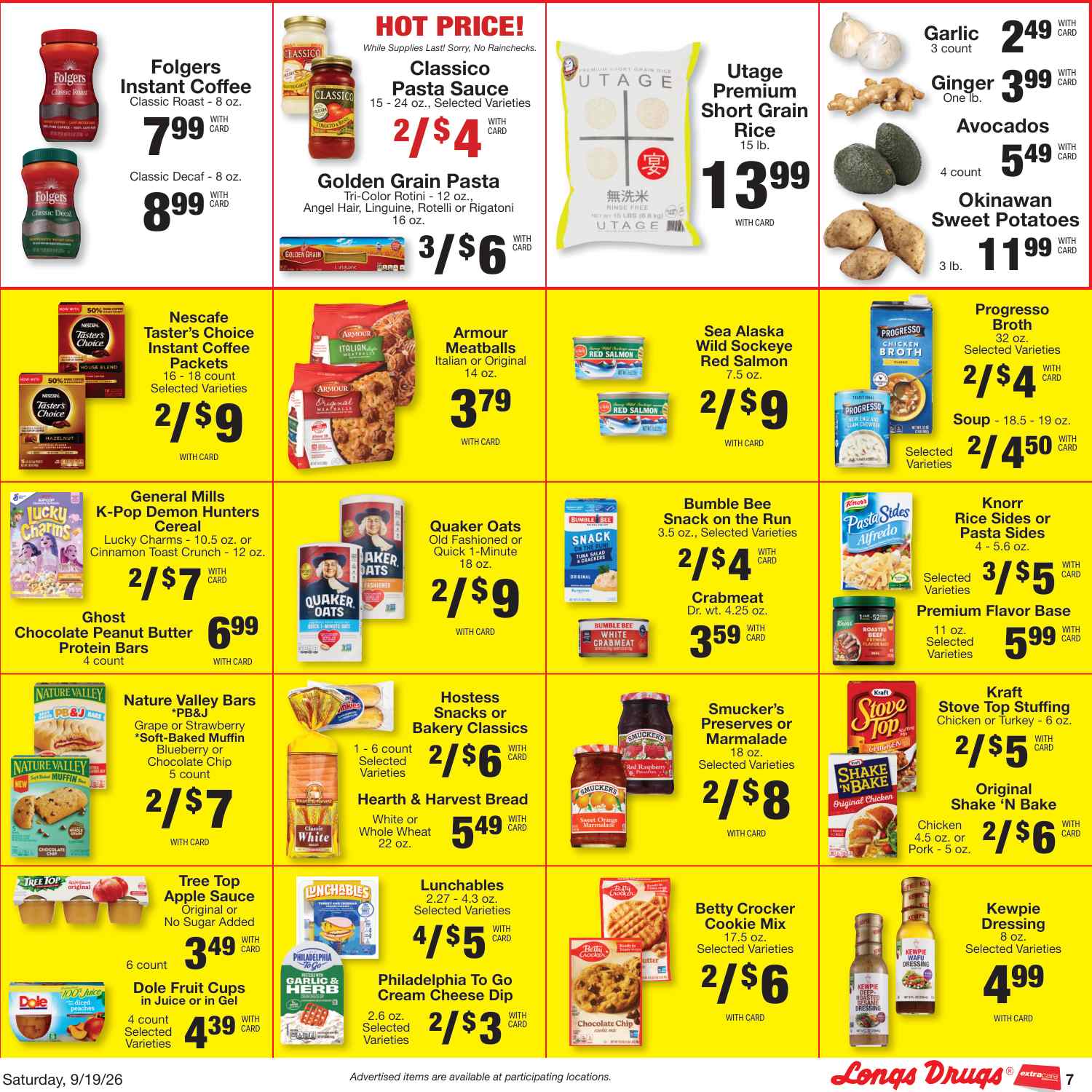 Longs Weekly Ad (September 13 - 19, 2026) Preview - Page