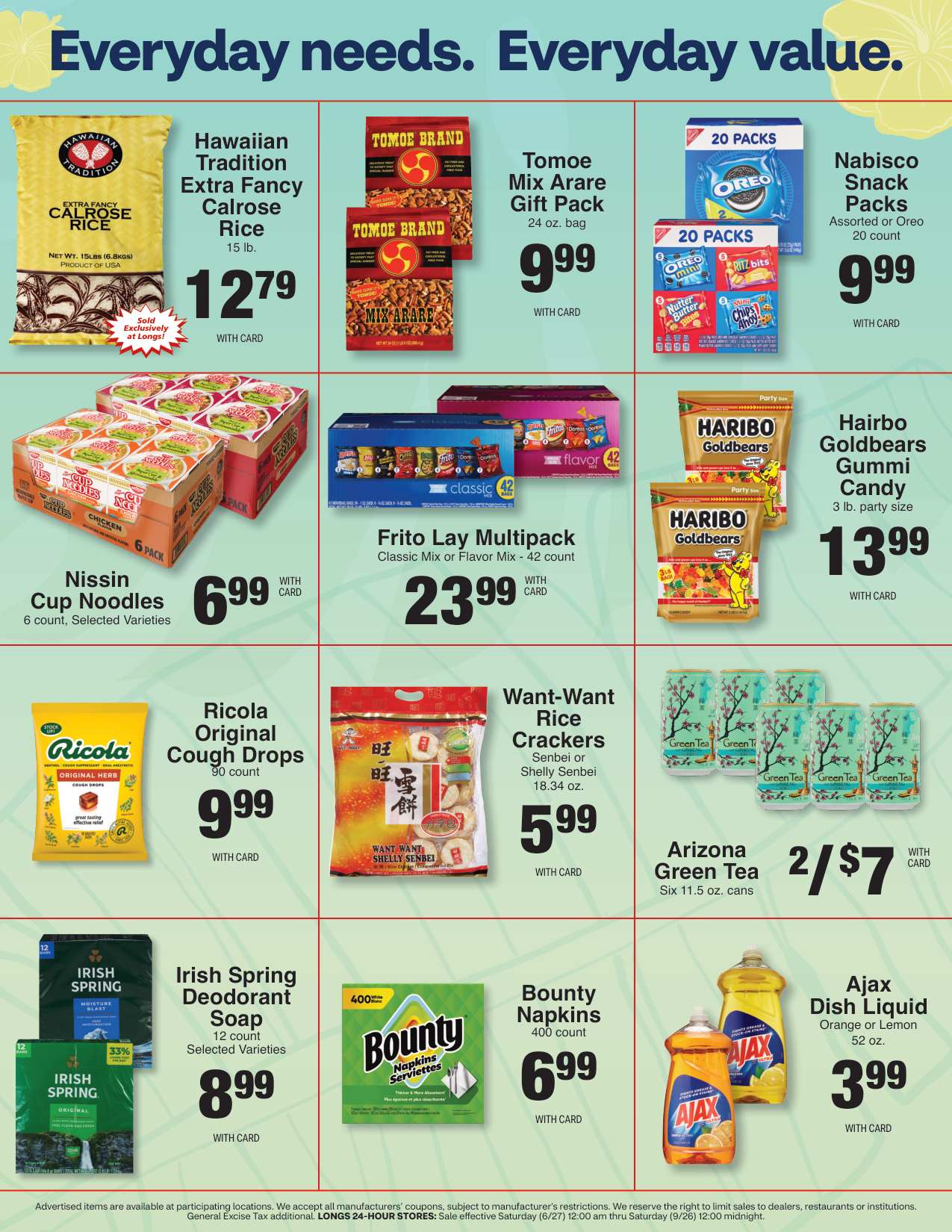 Longs Weekly Ad (September 13 - 19, 2026) Preview - Page
