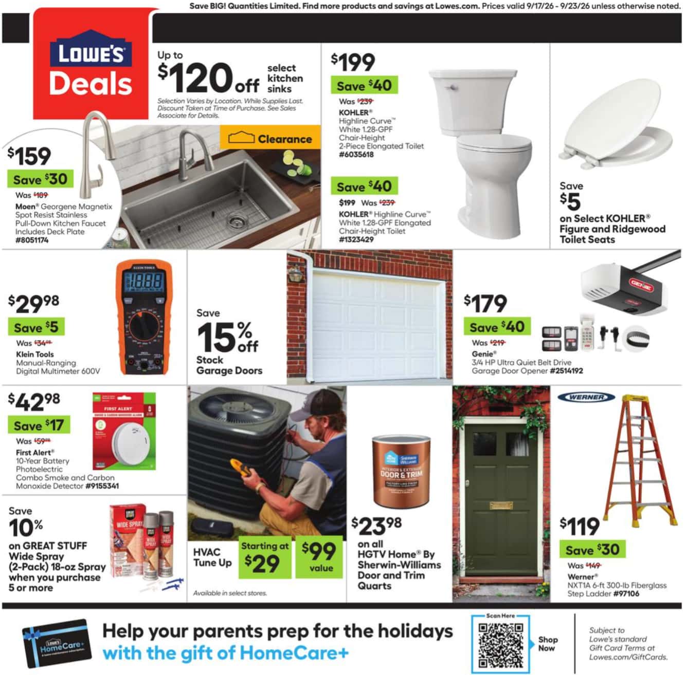 Lowe's Weekly Ad (September 17 - 23, 2026) Preview - Page