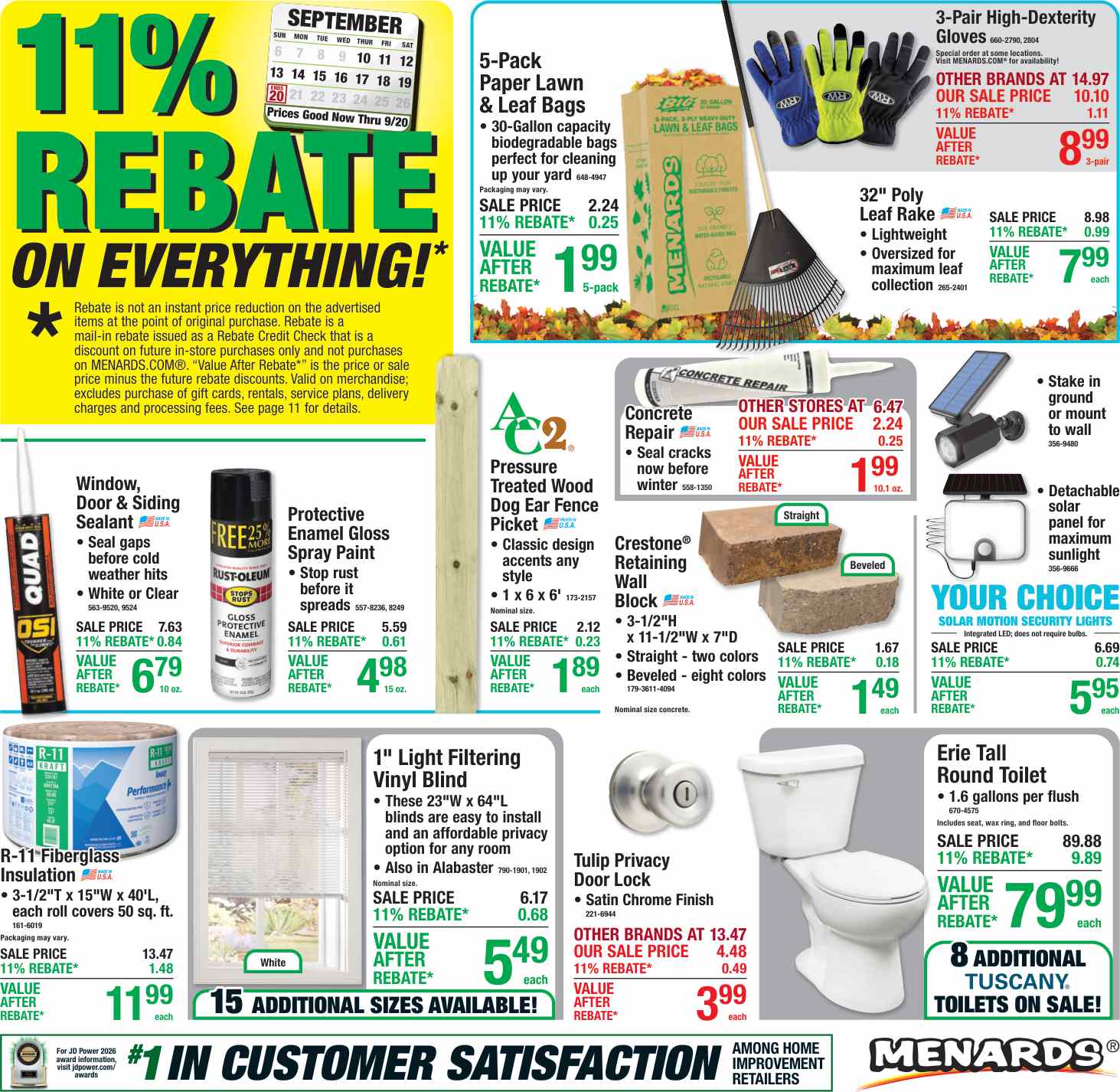 Menards Weekly Ad (September 17 - 27, 2026) Preview - Page