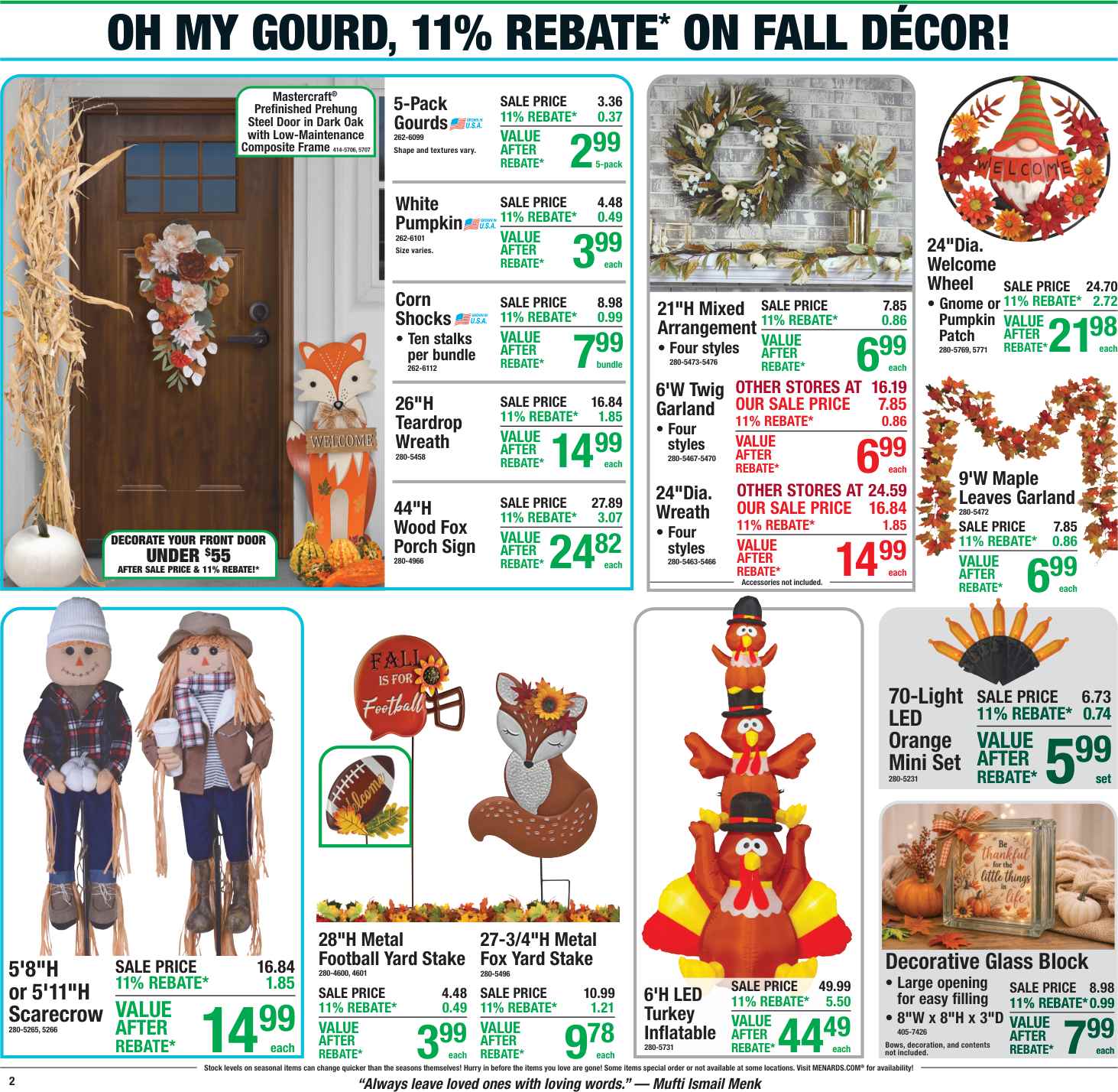 Menards Weekly Ad (September 17 - 27, 2026) Preview - Page