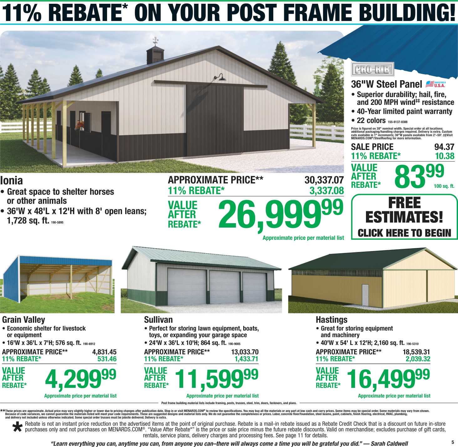 Menards Weekly Ad (September 17 - 27, 2026) Preview - Page