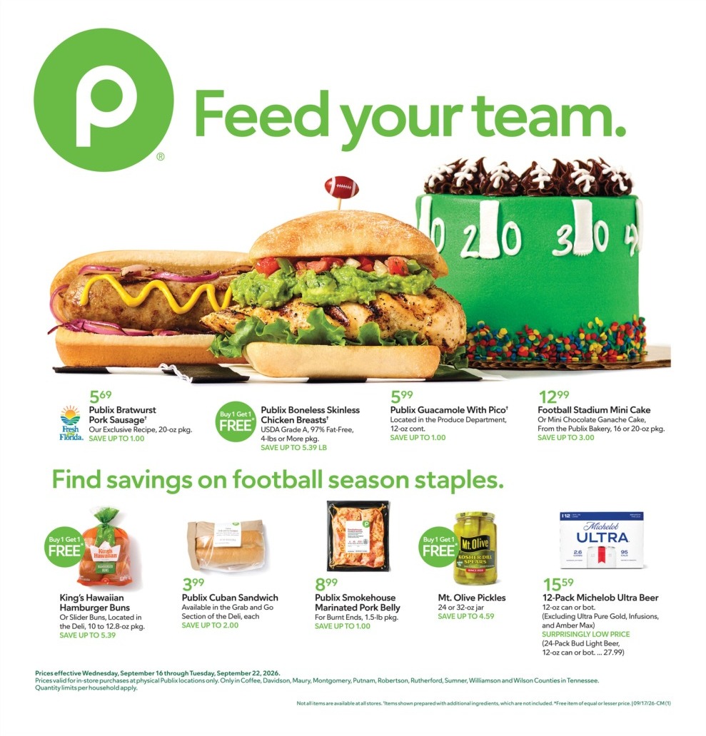 Publix Weekly Ad (September 23 - 29, 2026) Preview - Page