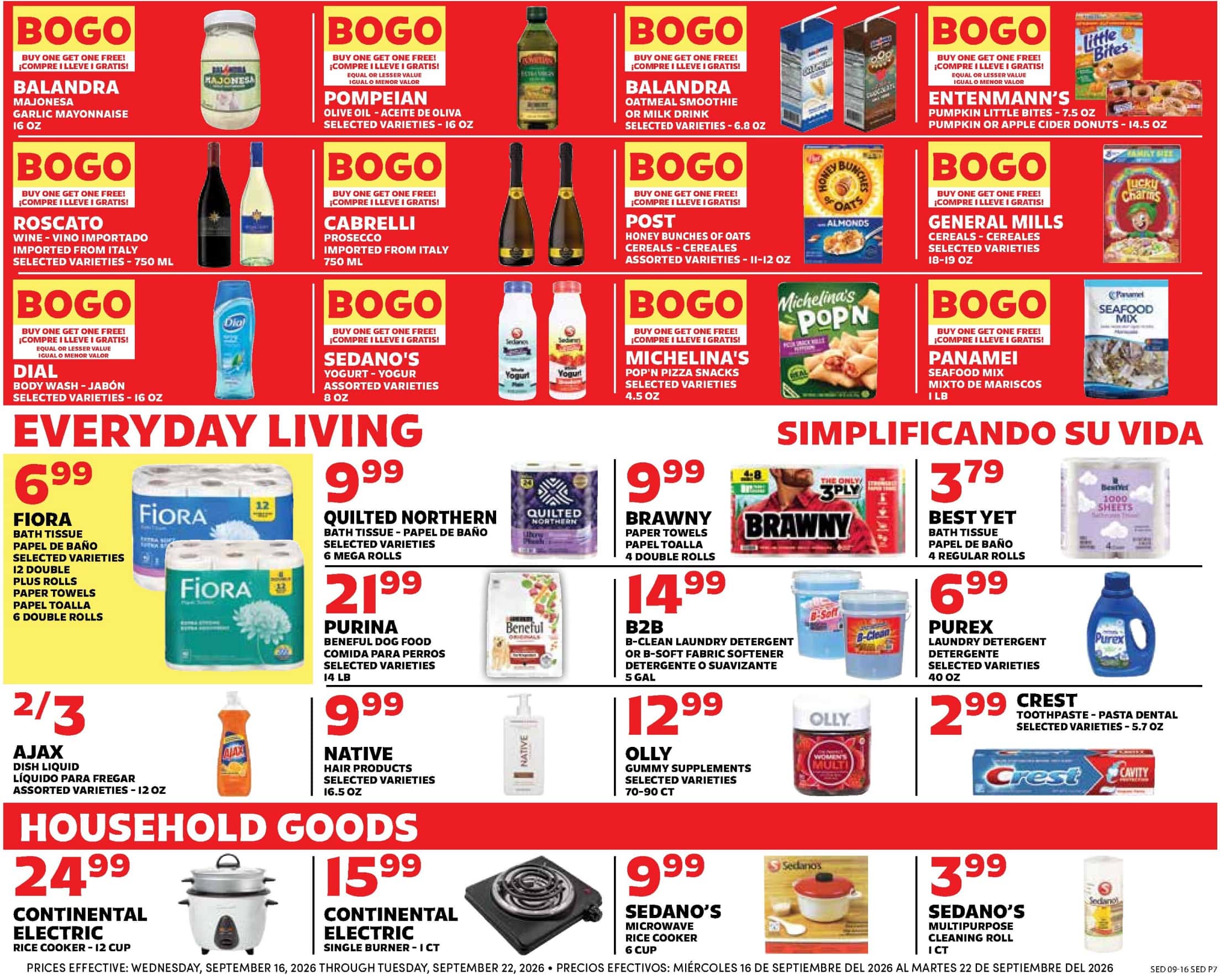 Sedano's Weekly Ad (September 16 - 22, 2026) Preview - Page