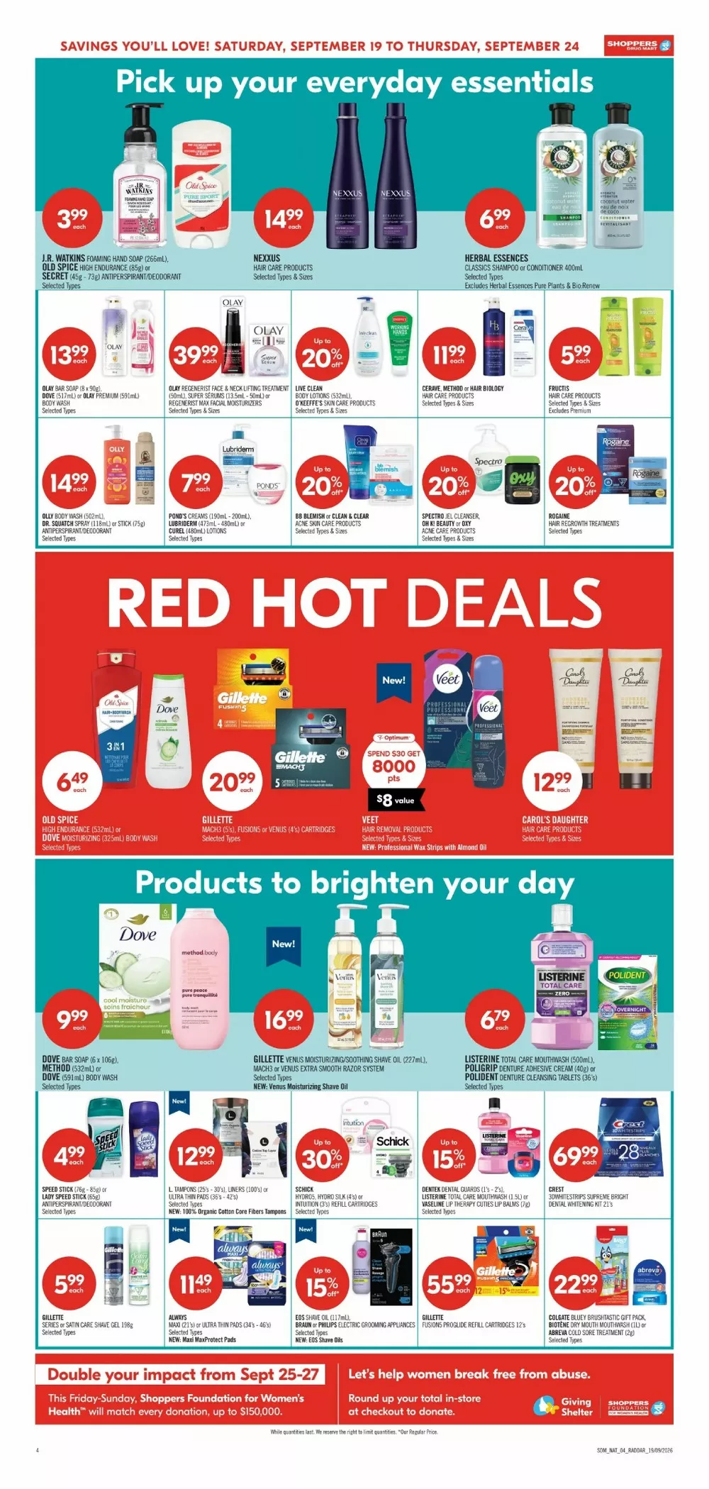 Shoppers Drug Mart Flyer (September 19 - 25, 2026) Preview - Page