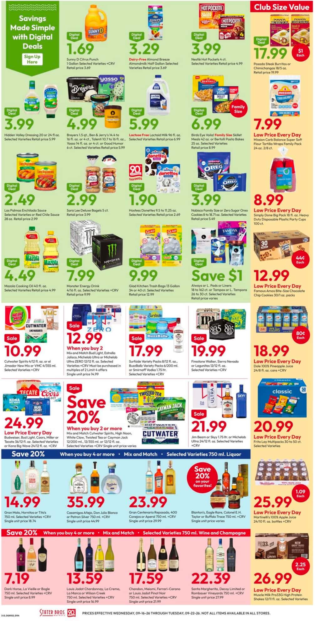 Stater Bros. Weekly Ad (September 16 - 22, 2026) Preview - Page