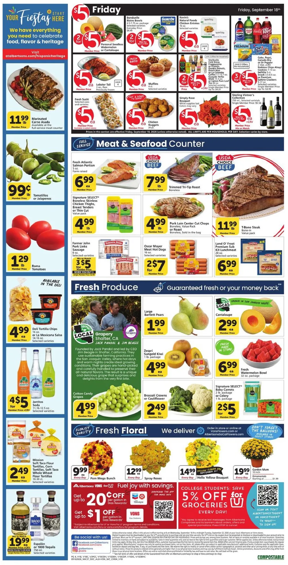 Vons Weekly Ad (September 16 - 22, 2026) Preview - Page