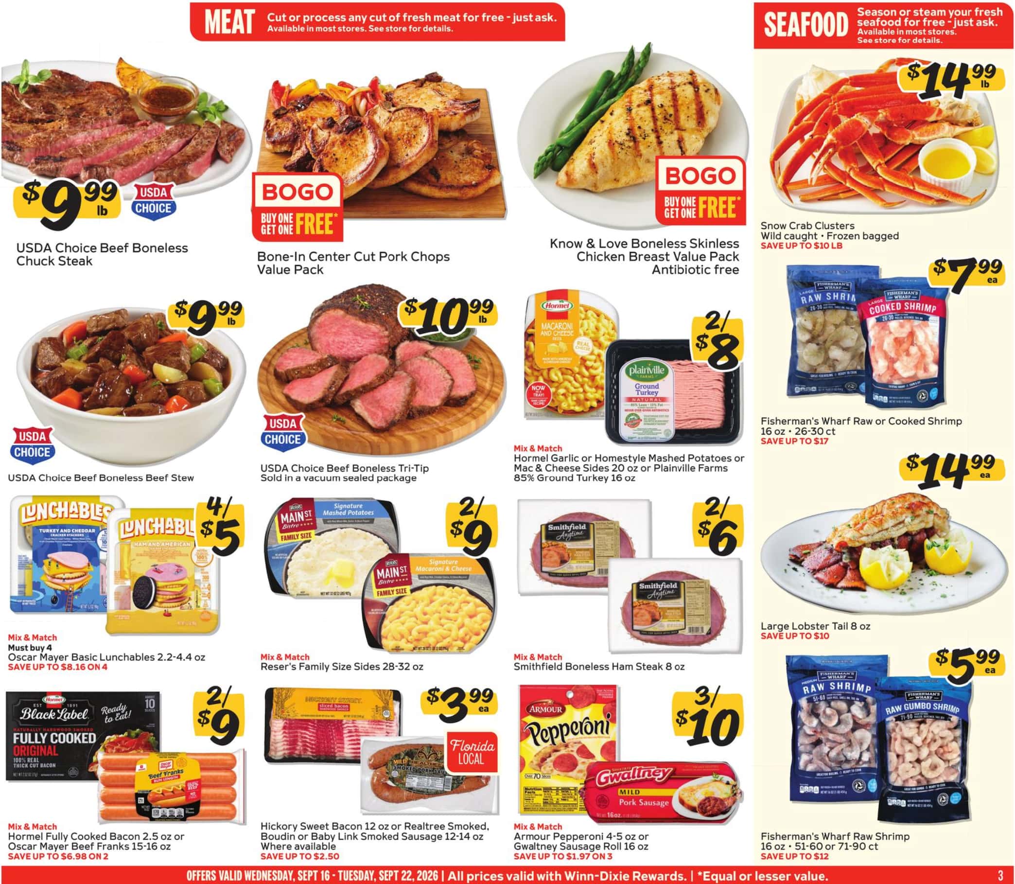 Winn Dixie Weekly Ad (September 16 - 22, 2026) Preview - Page