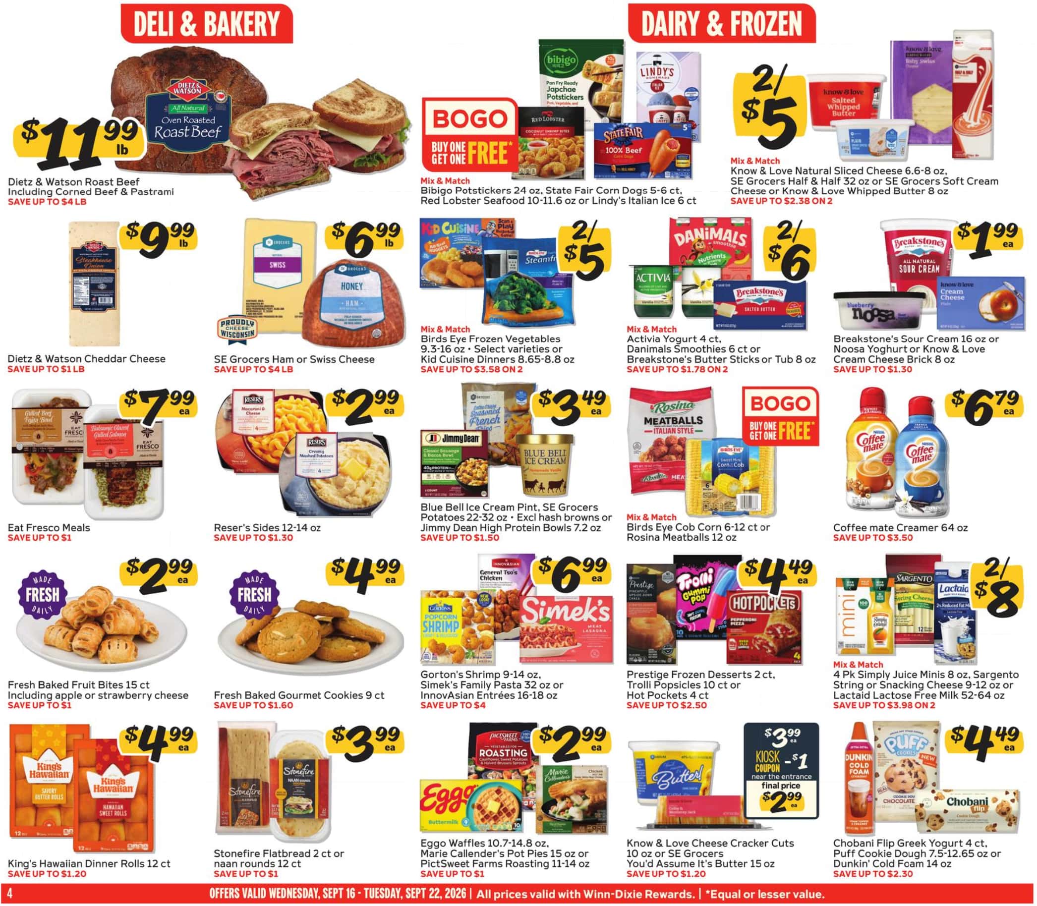 Winn Dixie Weekly Ad (September 16 - 22, 2026) Preview - Page