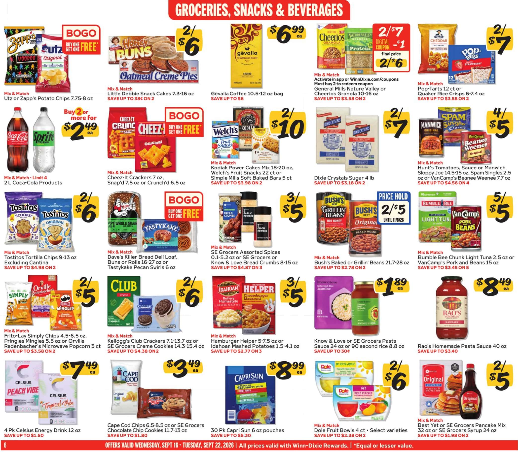 Winn Dixie Weekly Ad (September 16 - 22, 2026) Preview - Page