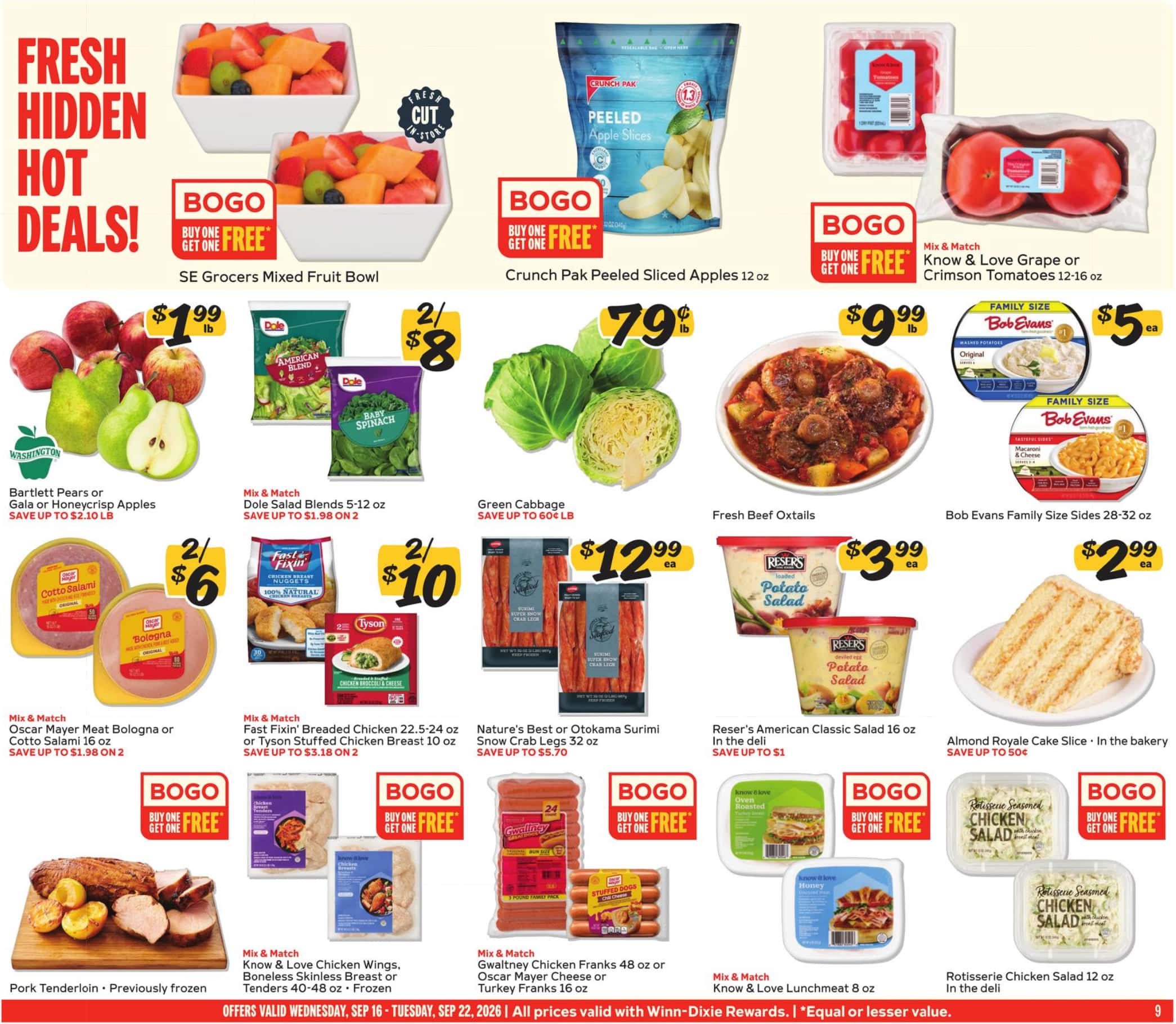 Winn Dixie Weekly Ad (September 16 - 22, 2026) Preview - Page